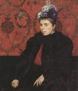 Sir james dromgole linton,P.R.I. Portrait of Mrs Minie Sidney,aged 39 (mk37) oil on canvas